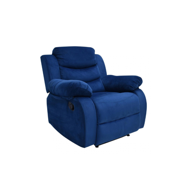 Shine-One-Seater-Manual-Recliner-With-Cupholder-In-Blue-colour
